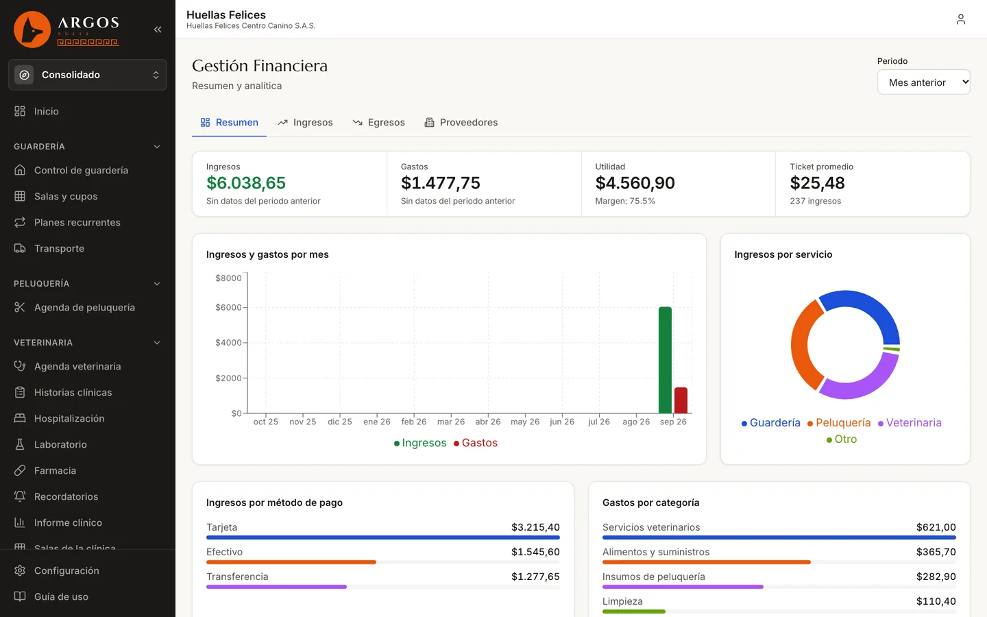 Argos Suite: Finance